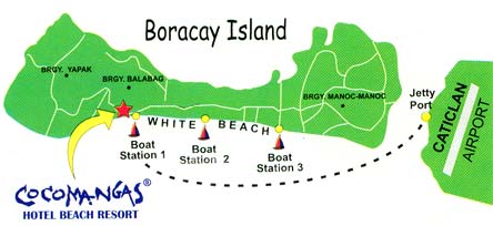 Cocomangas Hotel Beach Resort Map