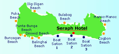 Seraph Hotel Boracay Island Map